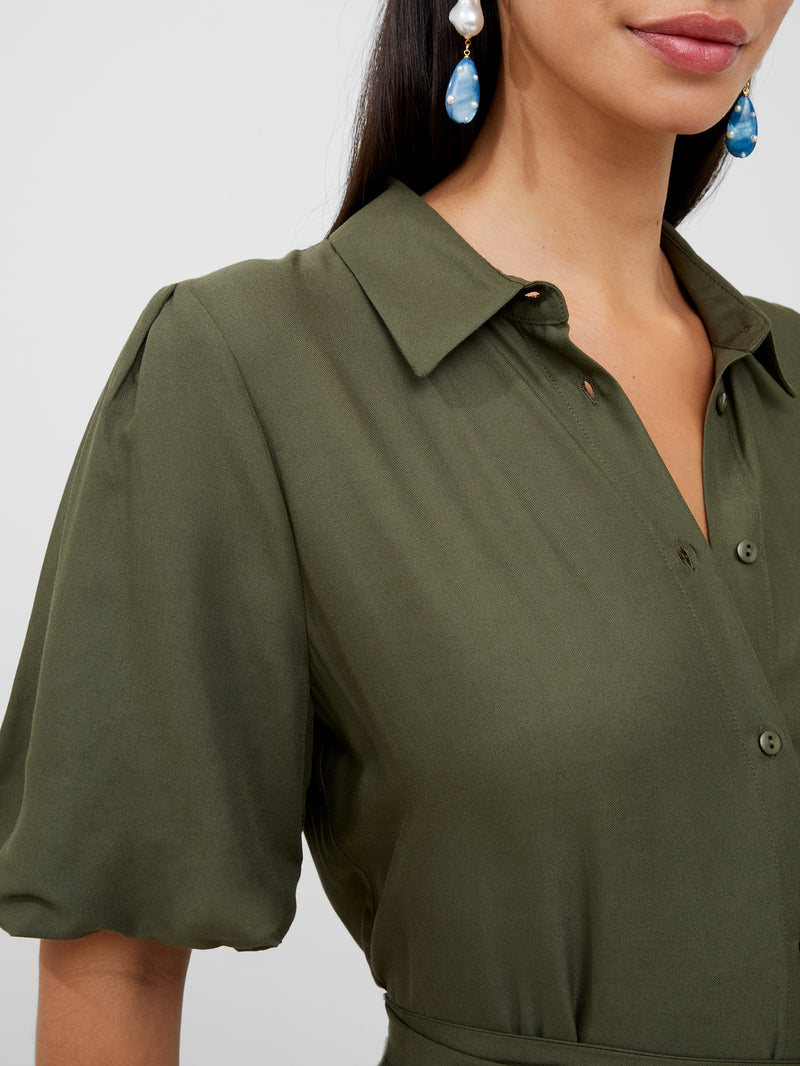 Short button sales up dress