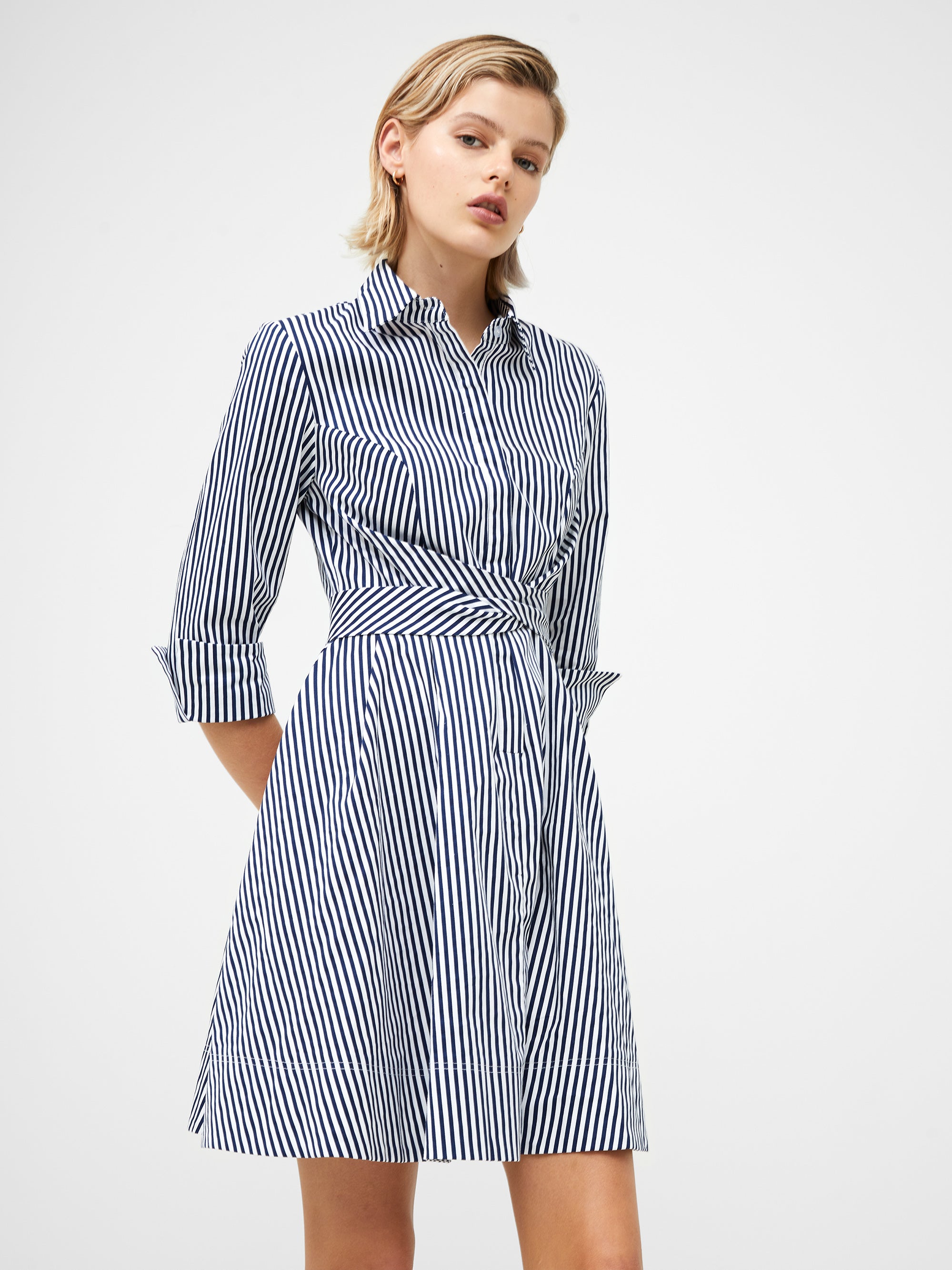 French connection striped dress cheap