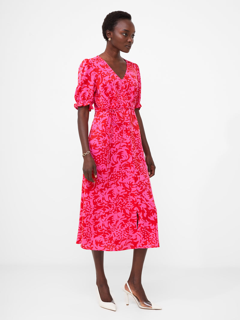 Midi Tea Dress Fushia/Desert Rose | French Connection UK