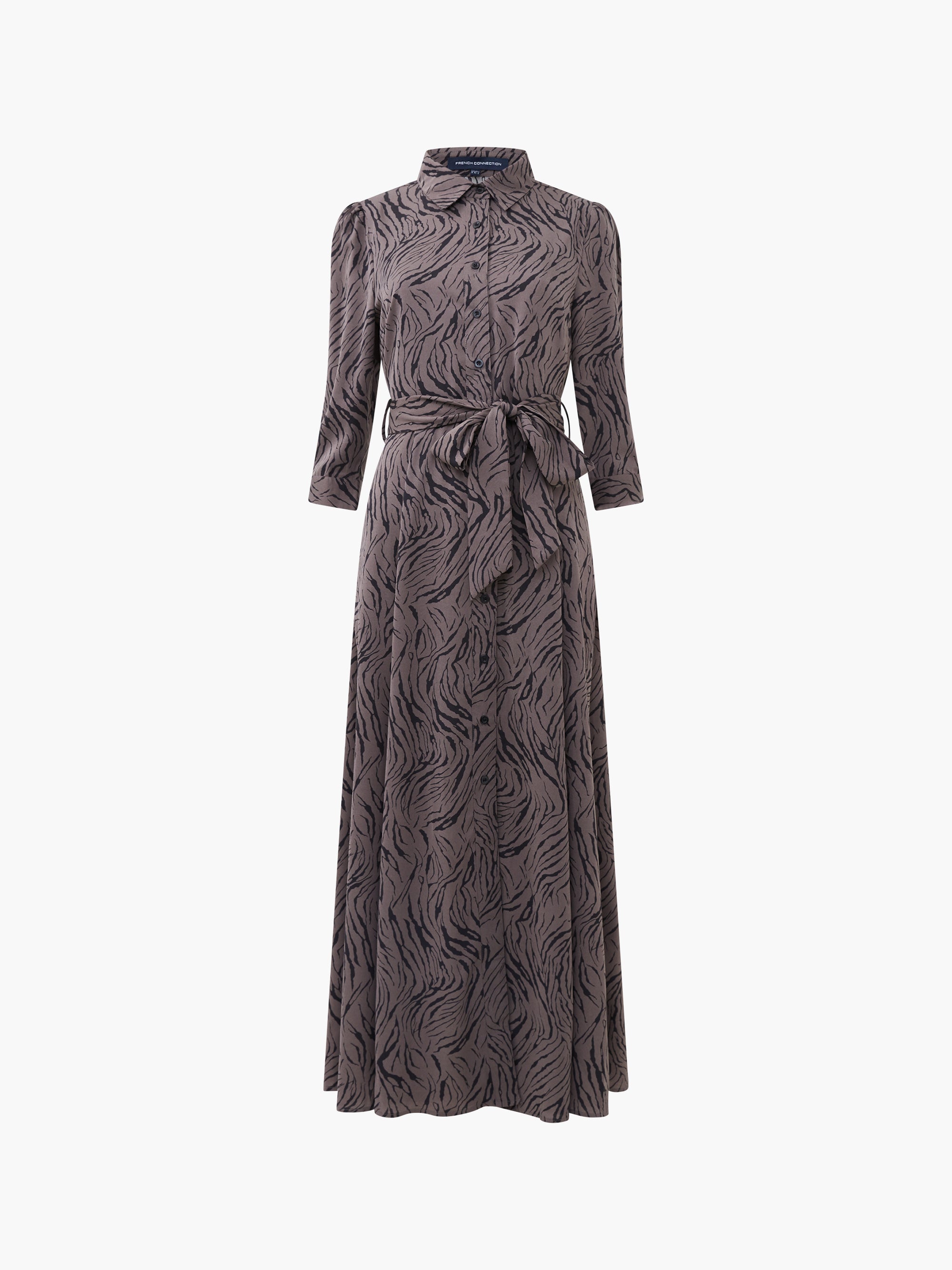 Abstract Midi Shirt Dress