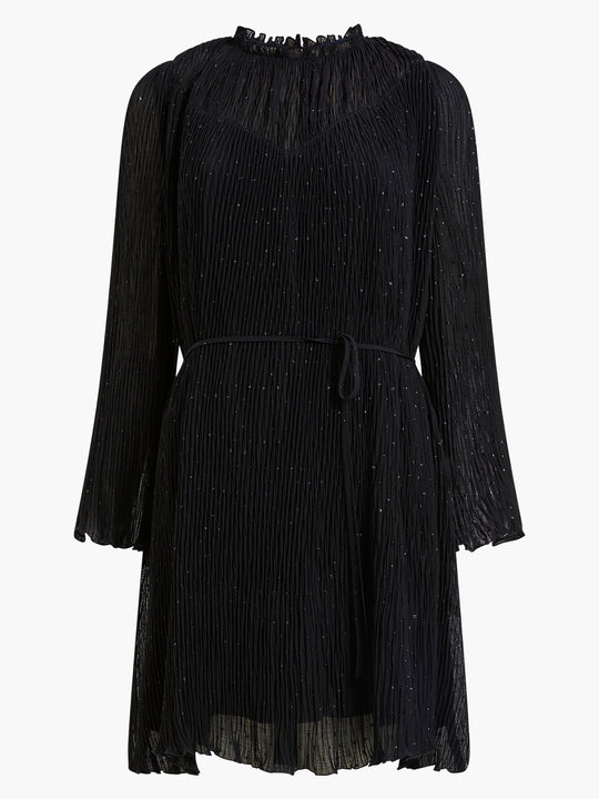 Callie Lurex Pleated Mini Dress