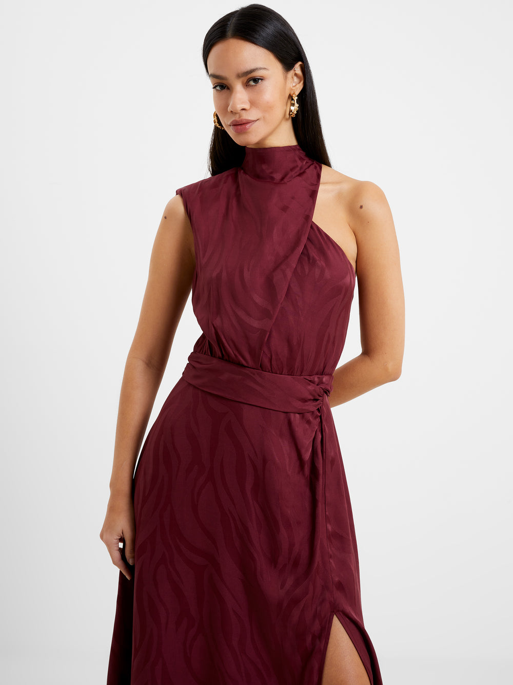 French connection burgundy dress sale