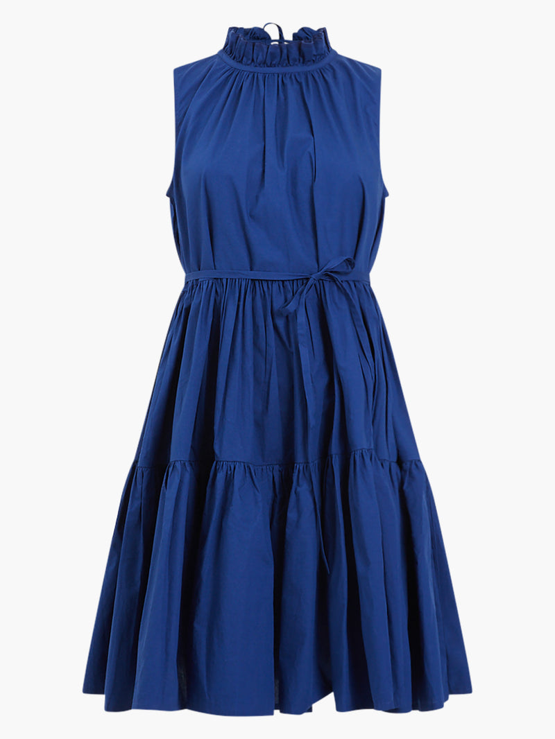 Rhodes Poplin Sleeveless Dress Blue Depths | French Connection UK