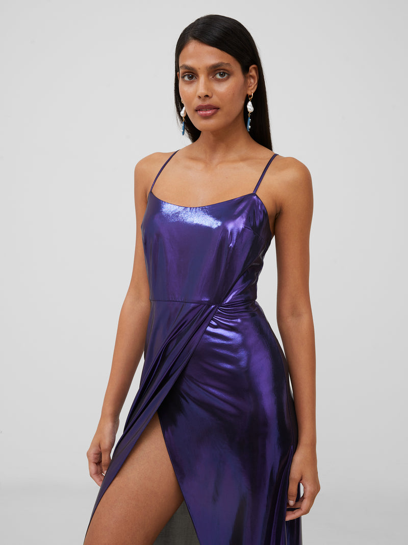 Slip dress purple sale