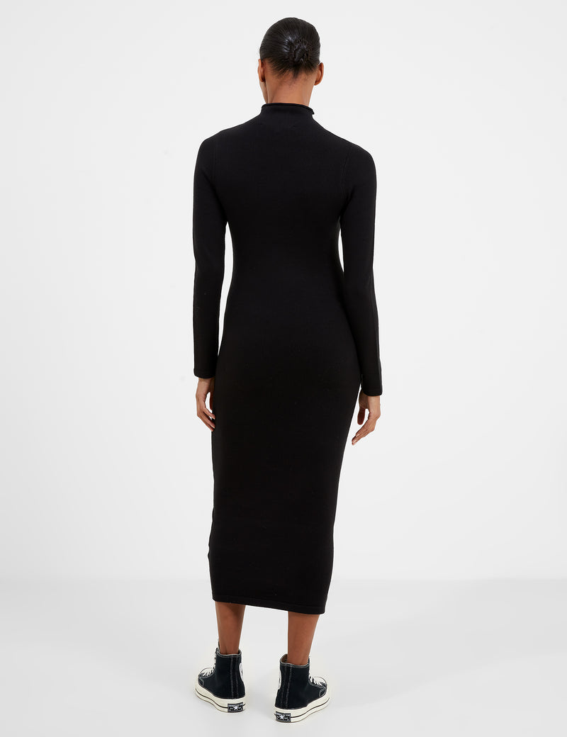 Babysoft Roll Neck Midi Dress Black | French Connection UK