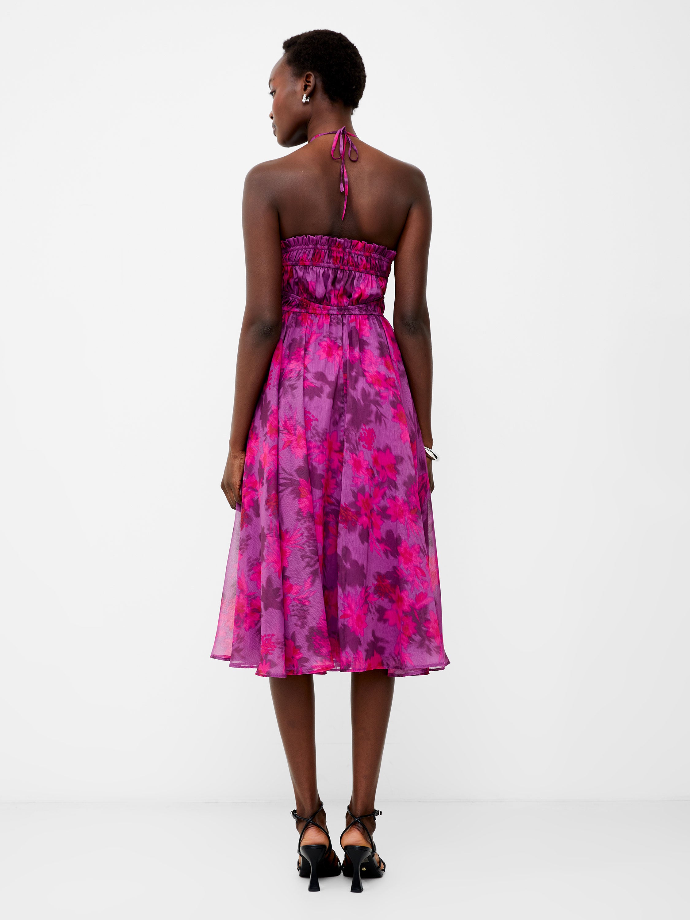 Arla Hallie Crinkle Halterneck Dress