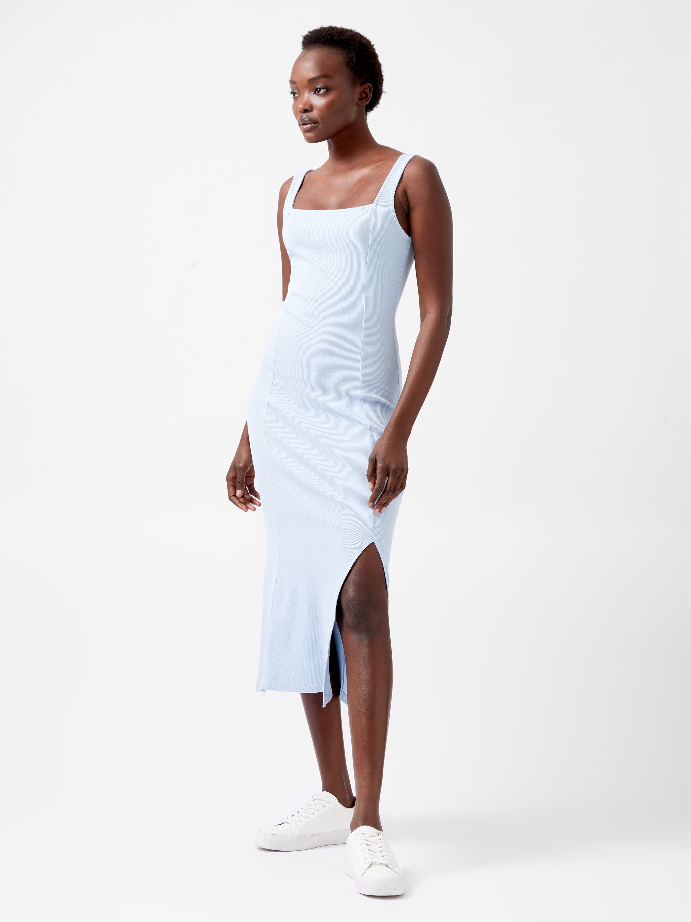 Midi square neck dress on sale