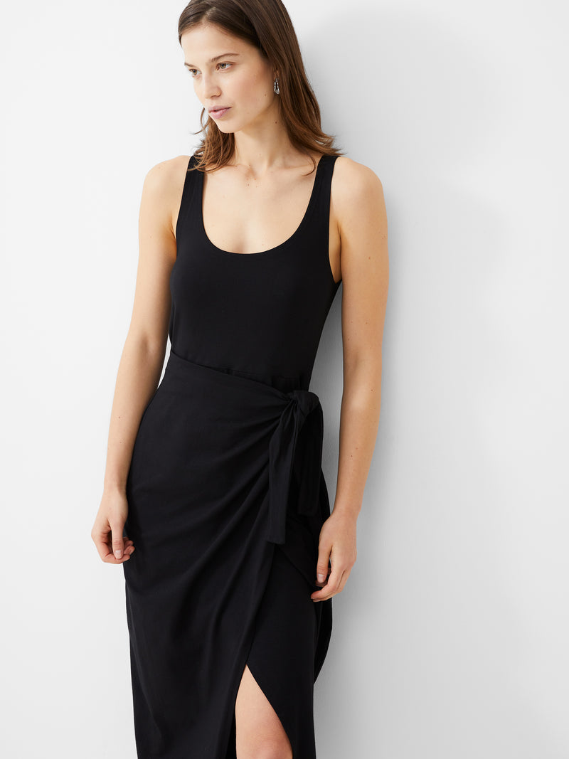 Jersey black midi clearance dress