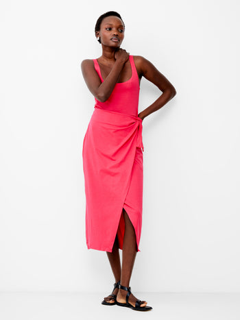 Zena Jersey Wrap Midi Dress