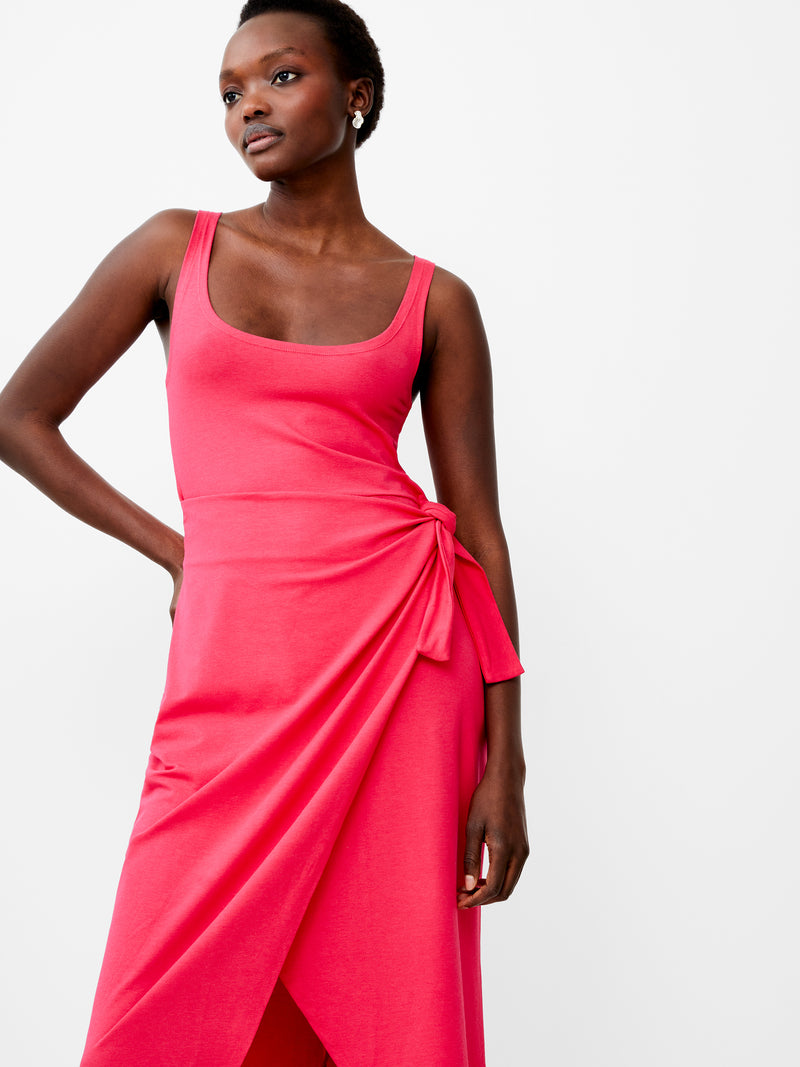Jersey wrap midi dress outlet