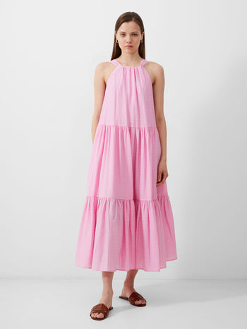 Aleska Textured Midaxi Dress