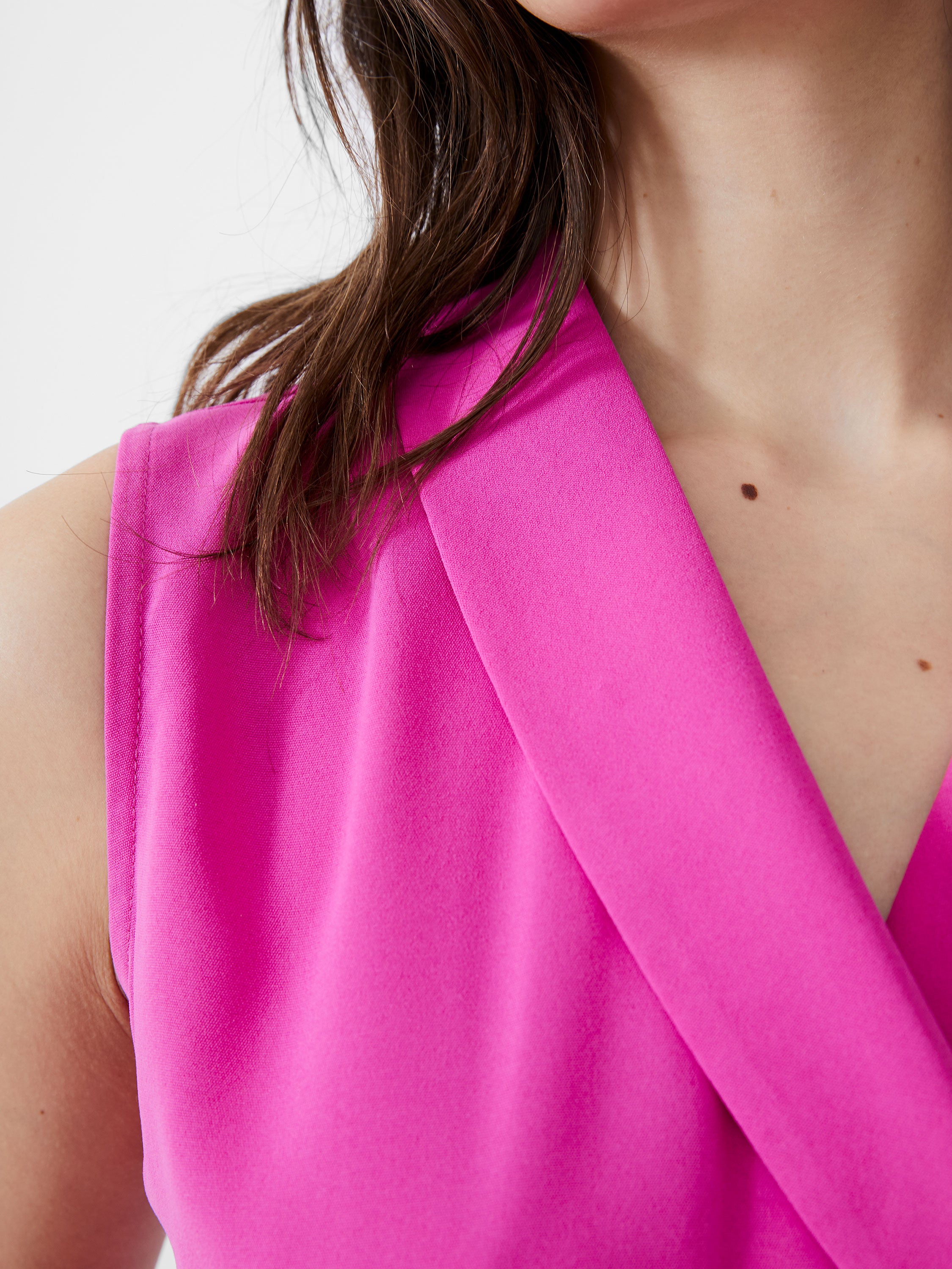 Sleeveless Shawl Dress