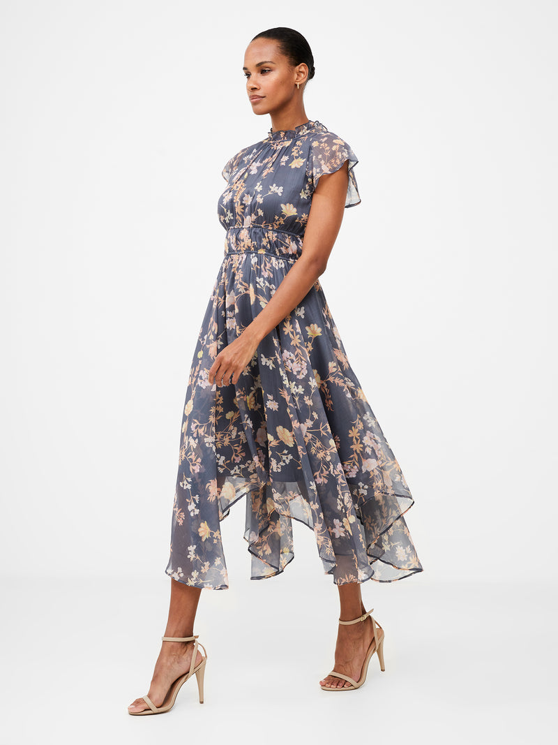 Eso Diana Hallie Flowing Dress Warm Graphite Multi French Connection UK