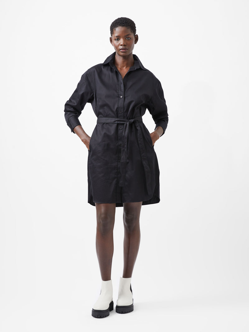 French connection black shirt dress deals