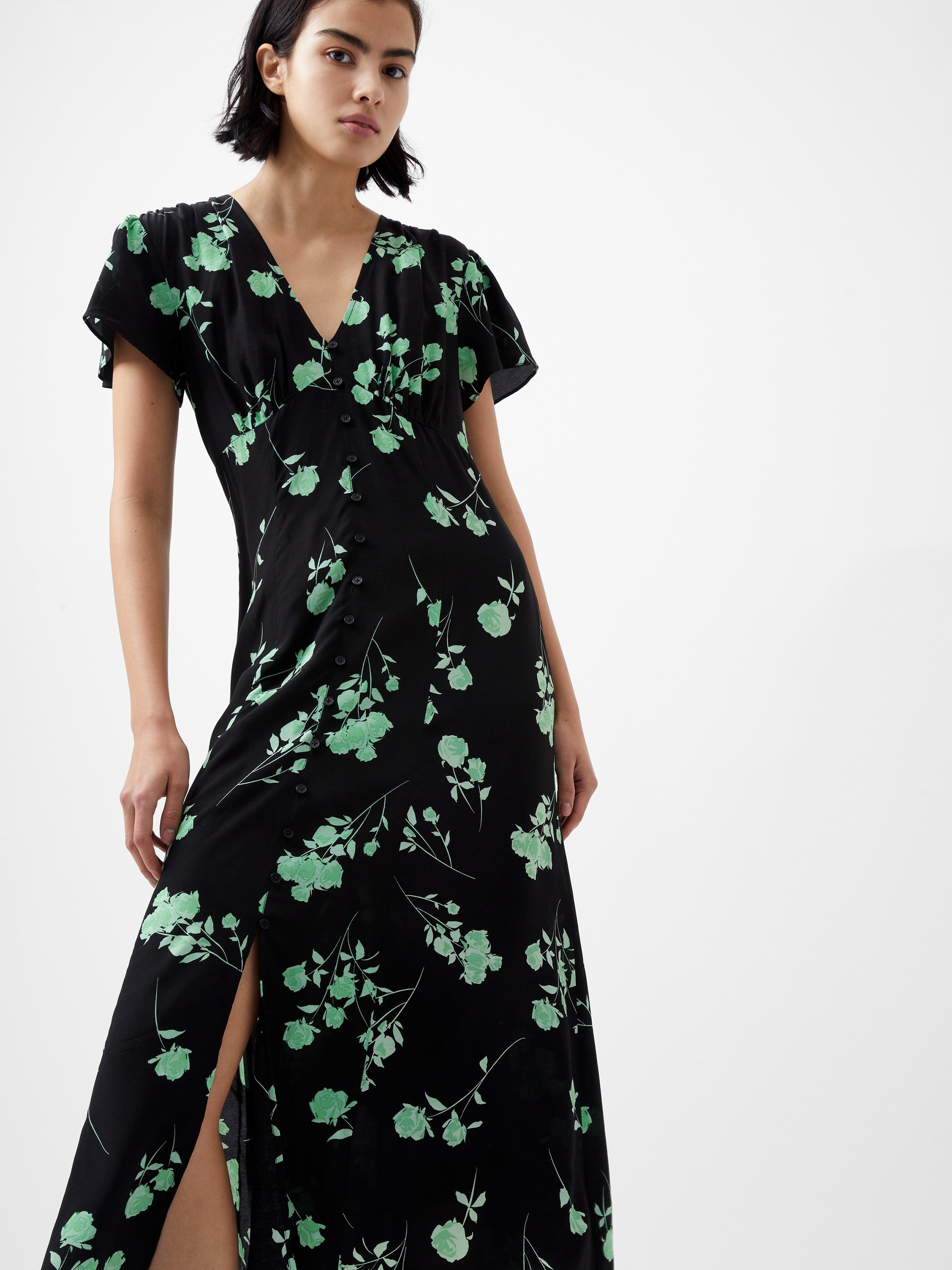 Alessandra Eco Delphine V Neck Dress