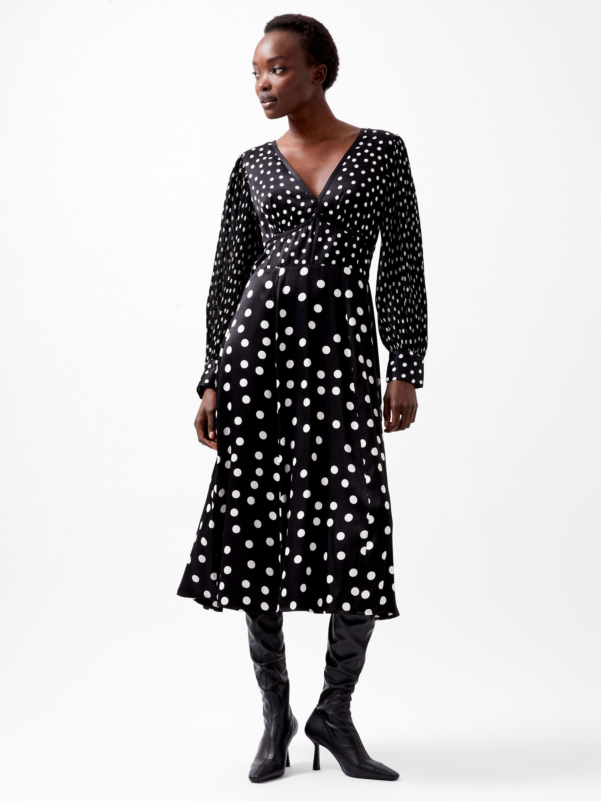polka-dot-candice-satin-dress-black-white-french-connection-uk