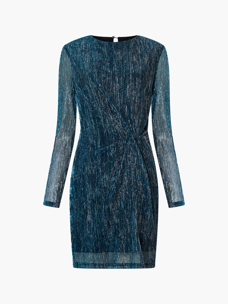 Tamy Lurex Long Sleeve Fitted Mini Dress