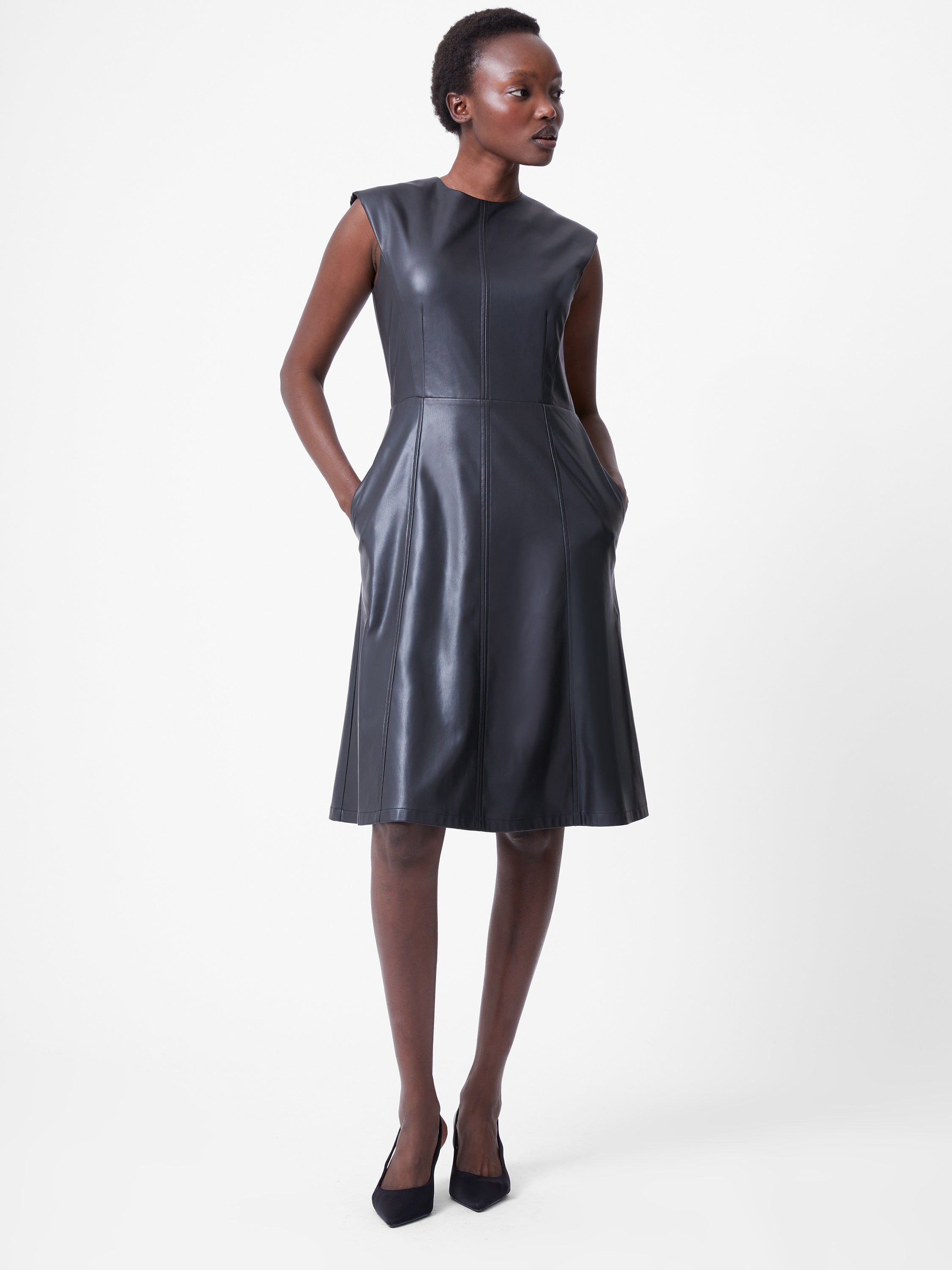 Next faux leather dress shop