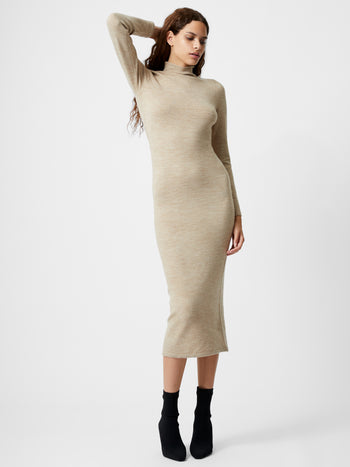 Babysoft Roll Neck Midi Dress