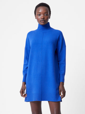 Babysoft Roll Neck Seam Mini Dress