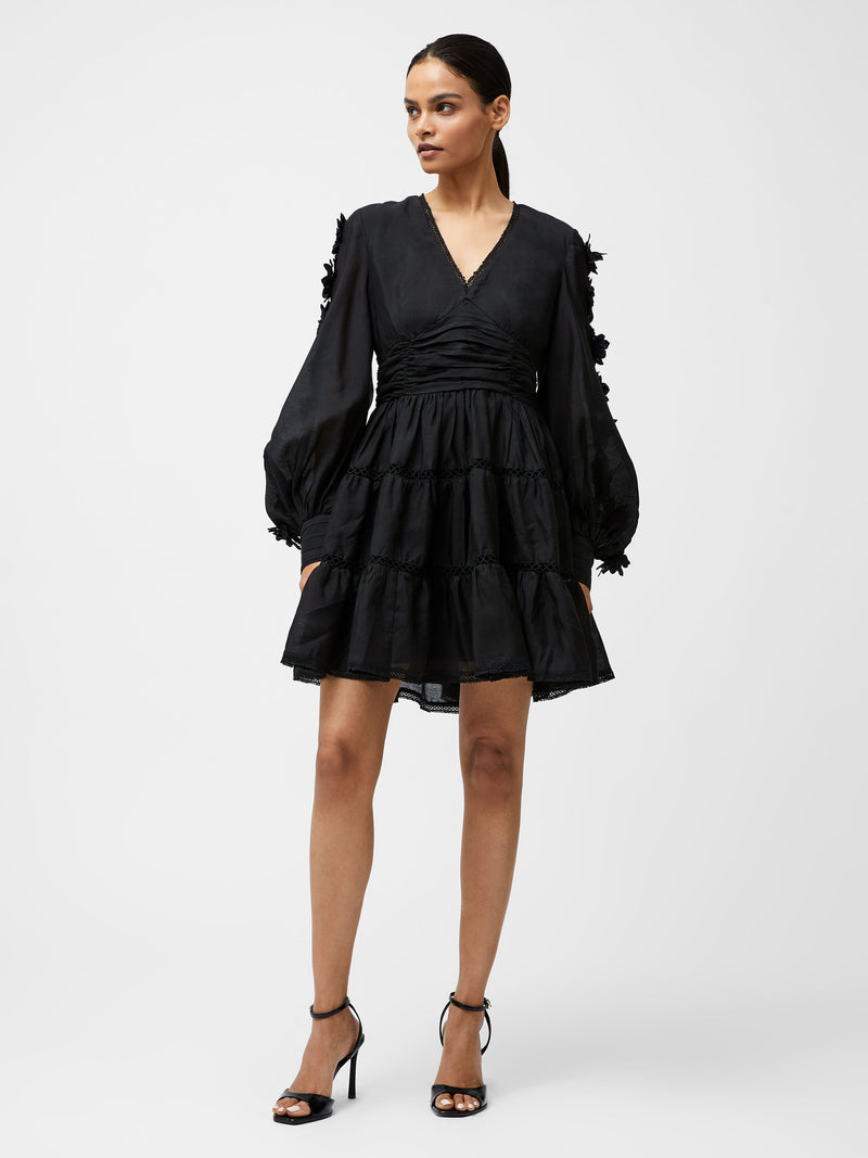 Aubrey 3D Lace Trim Mini Dress