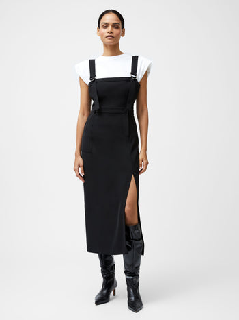 Harrie Suiting Pinafore Midi Dress