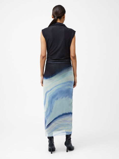 Toni Wrap Neck Printed Midi Dress