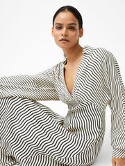 Candice Satin Stripe Midi Dress