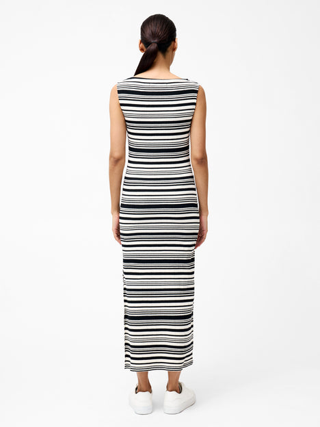 Sasia Rib Stripe Sleeveless Dress
