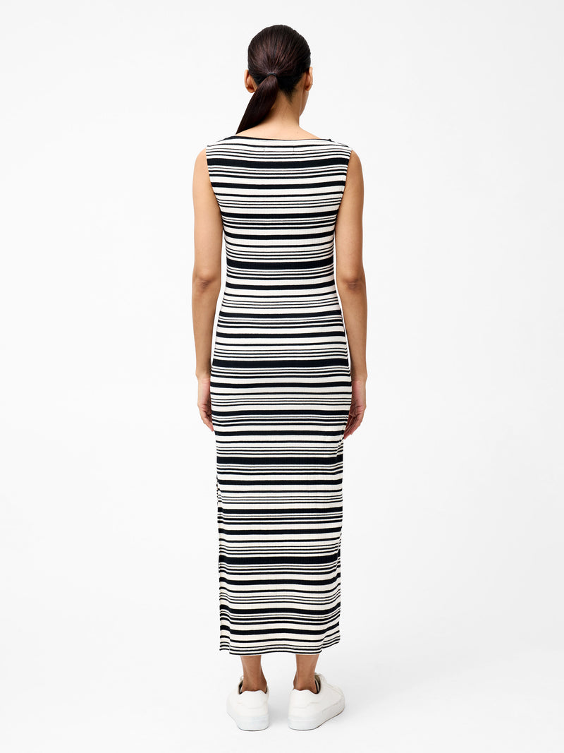Sasia Rib Stripe Sleeveless Dress