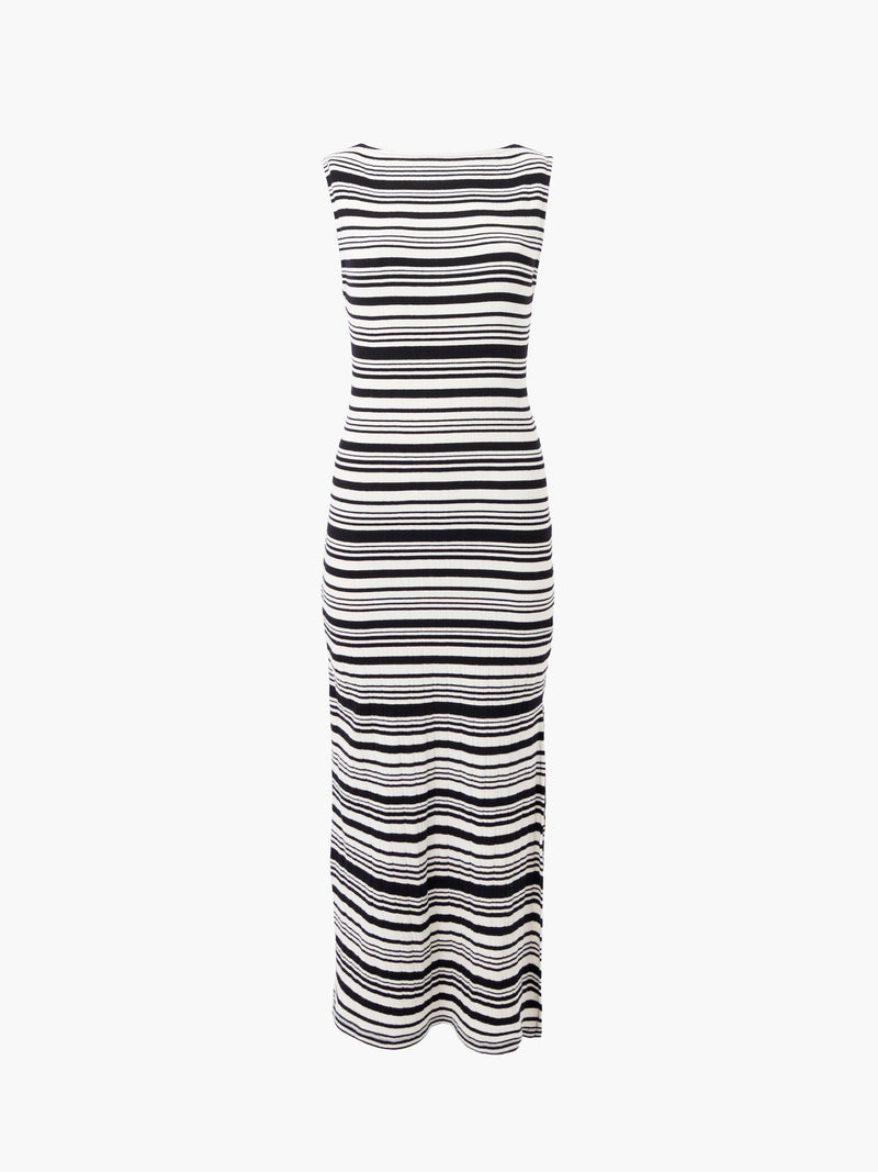 Sasia Rib Stripe Sleeveless Dress