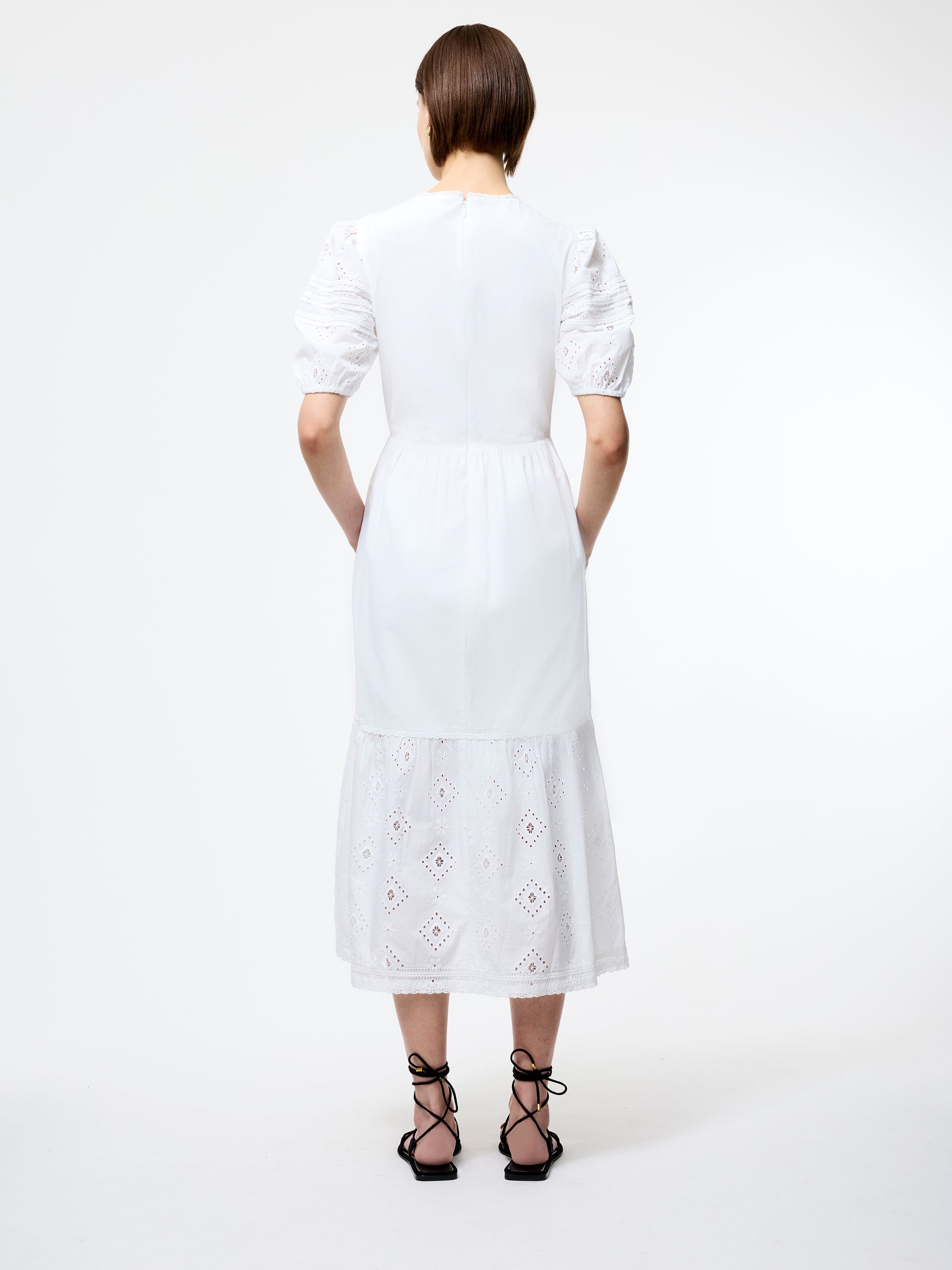 Cambria Cotton Broderie Midi Dress