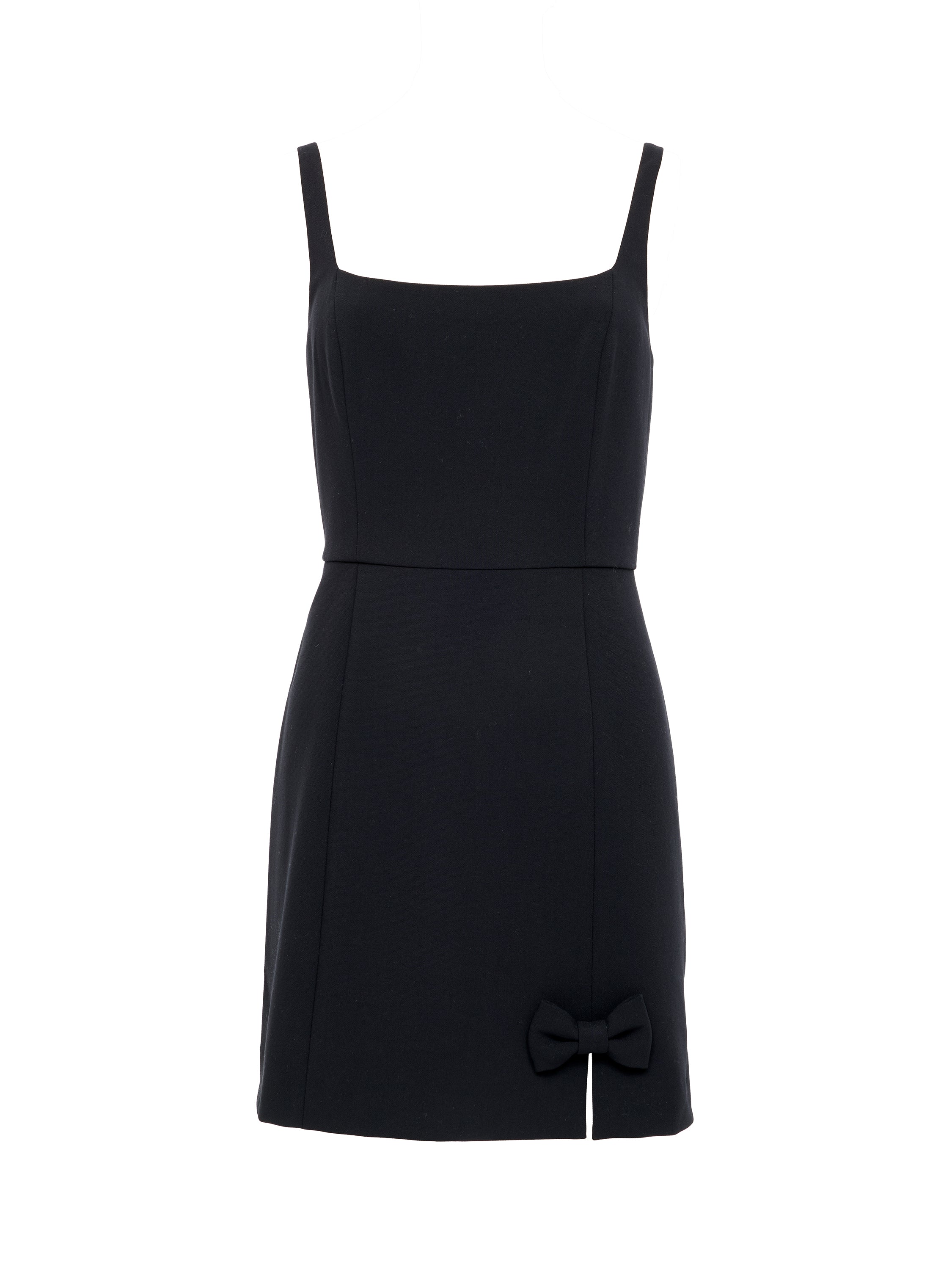 Whisper Bow Slit Strappy Mini Dress