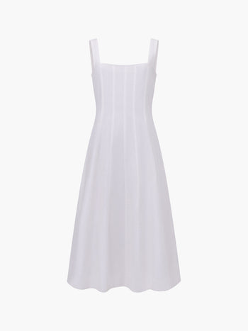 Birdie Linen Square Neck Dress