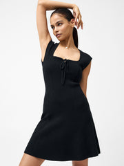 Cosysoft Tie Front Flared Mini Dress