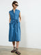 Zaves Chambray Denim Midi Dress