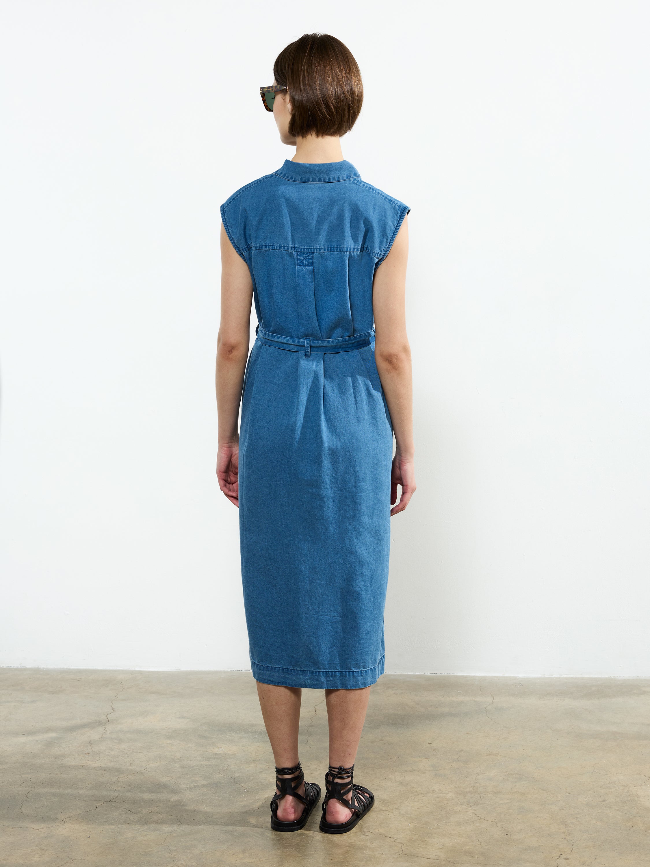 Zaves Chambray Midi Dress