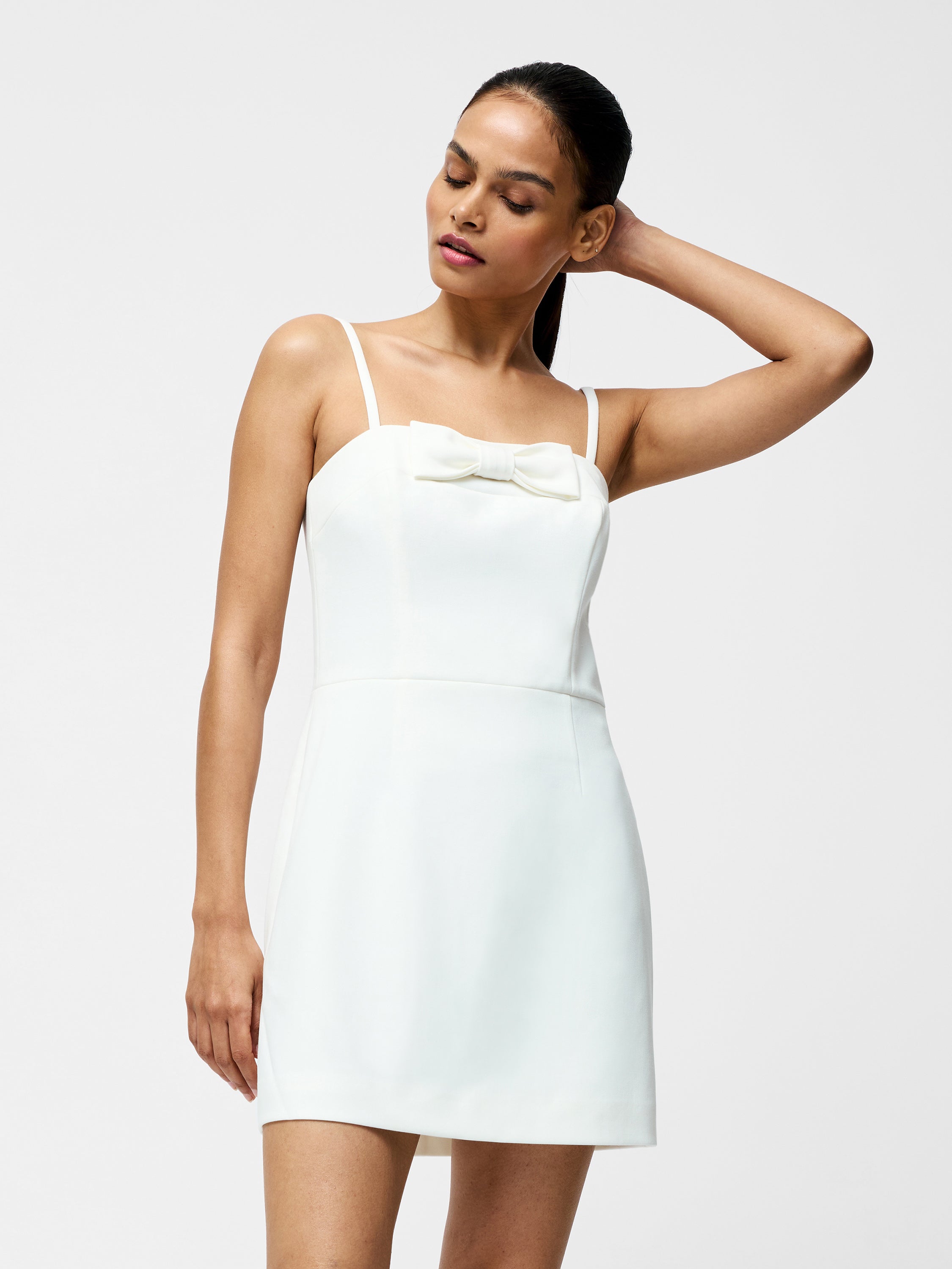 french connection whisper bow mini dress Whisper Bow Strap Mini Dress
