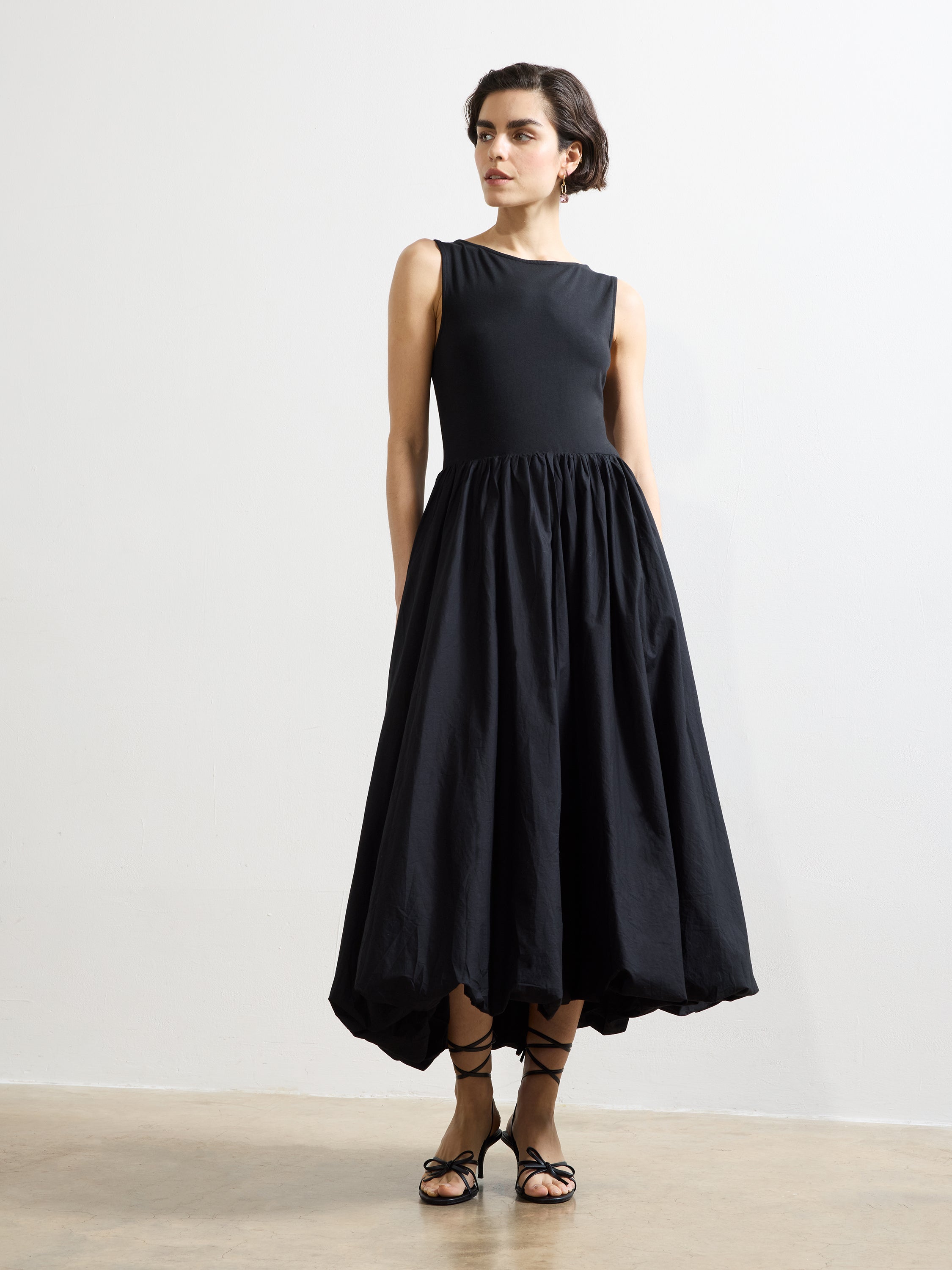 Phoebe Jersey Bubble Hem Midi Dress