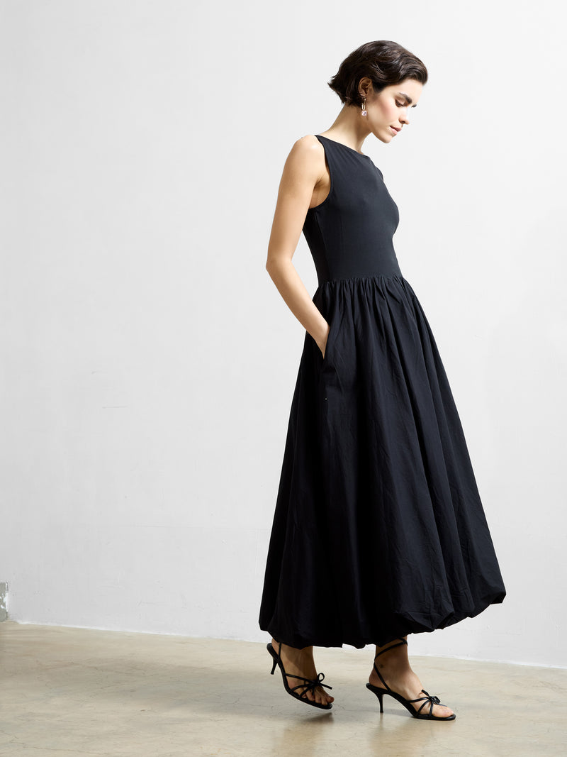 Phoebe Jersey Bubble Hem Midi Dress