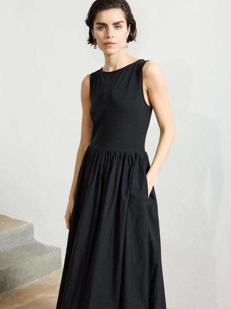 Phoebe Jersey Bubble Hem Midi Dress