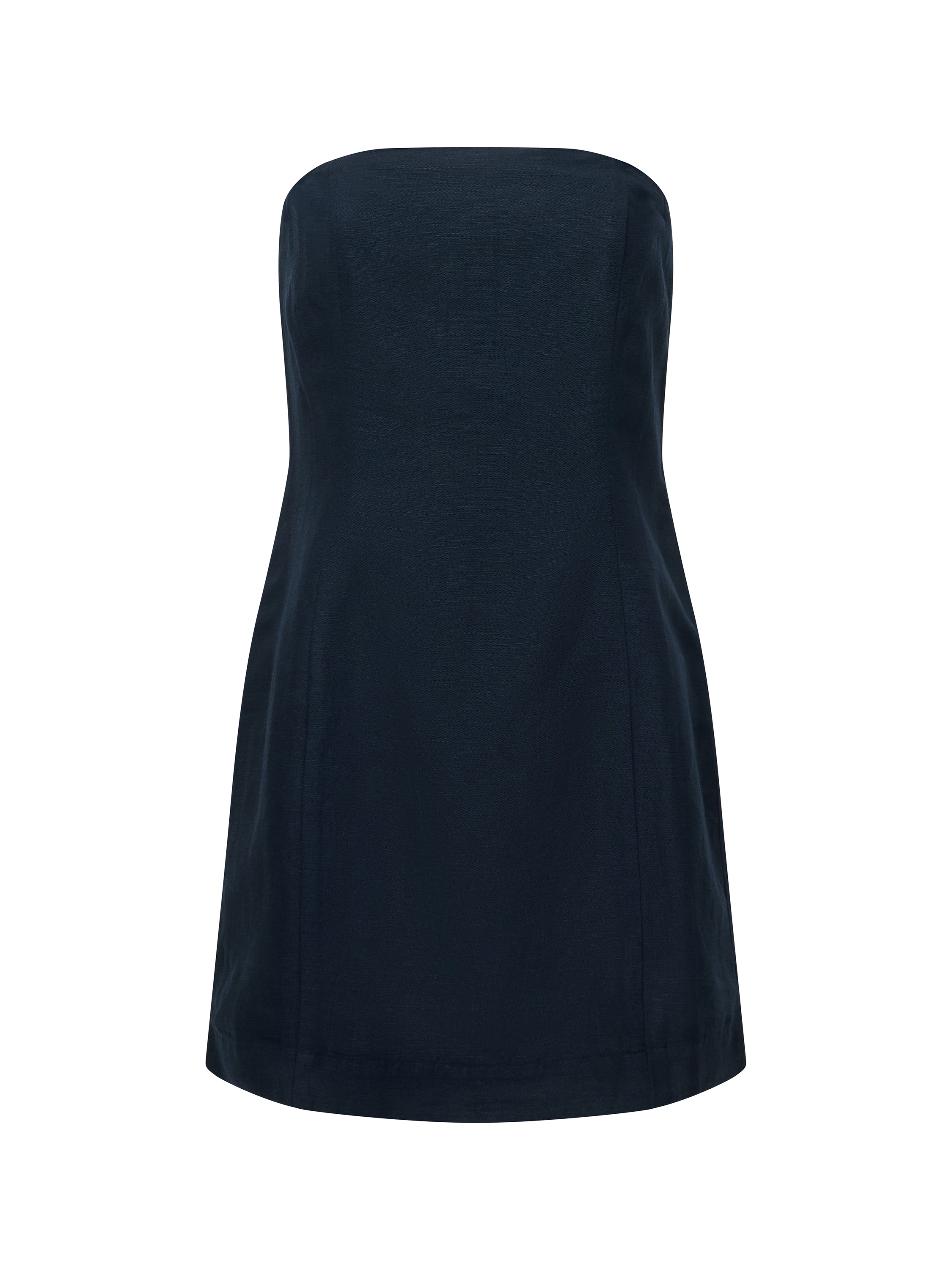 Birdie Linen Strapless Mini Dress