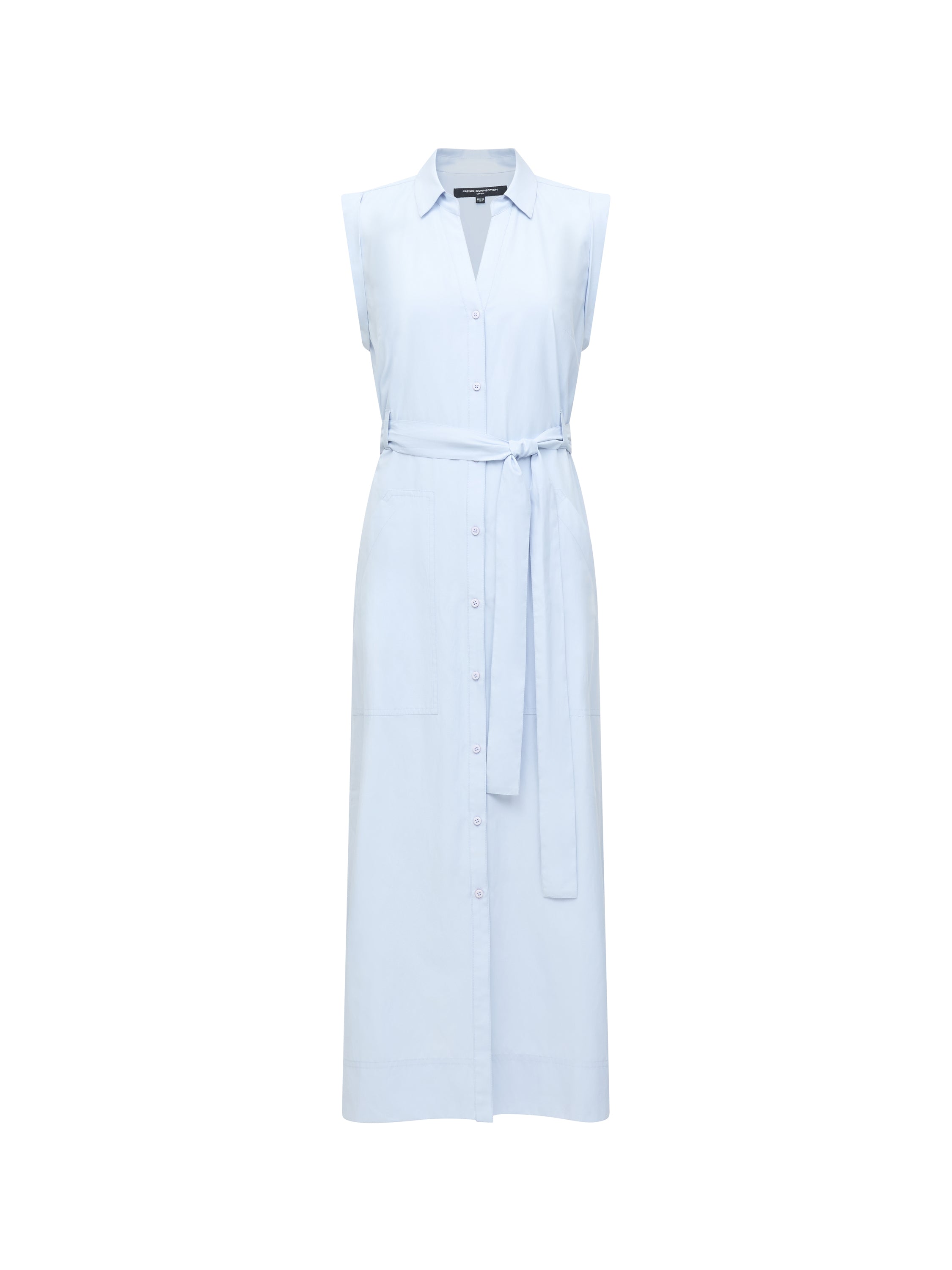Era Poplin Sleeveless Belted Midaxi Dress