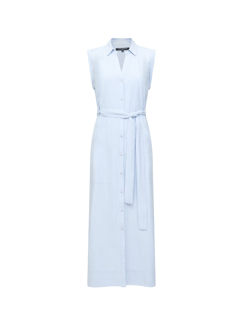 Era Poplin Sleeveless Belted Midaxi Dress