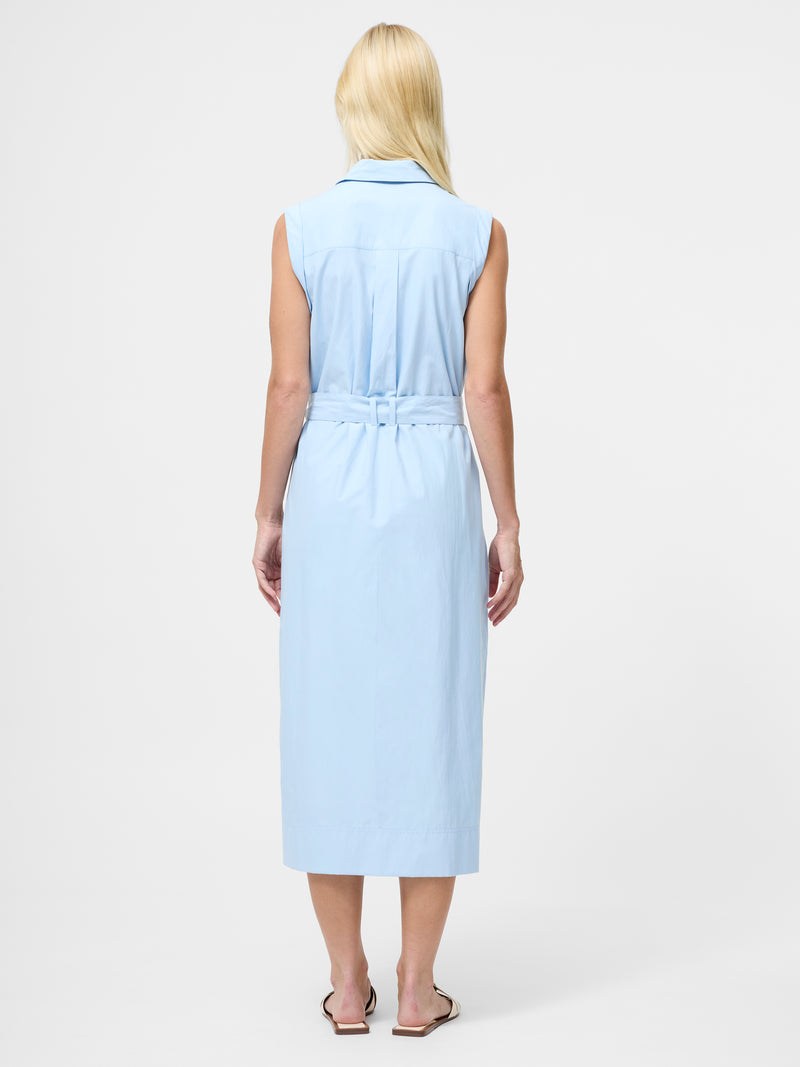 Era Poplin Sleeveless Belted Midaxi Dress