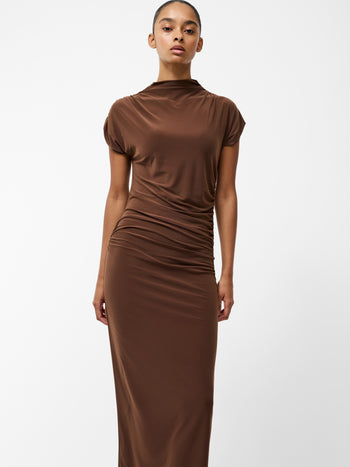 Draped Samira Mock Neck Dress