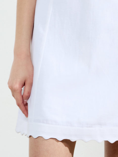 Ariette Linen Scalloped Mini Dress