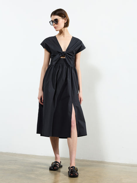Barletta Poplin Tie Midi Dress