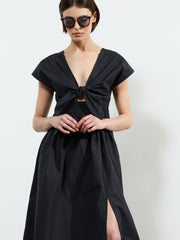 Barletta Poplin Tie Midi Dress