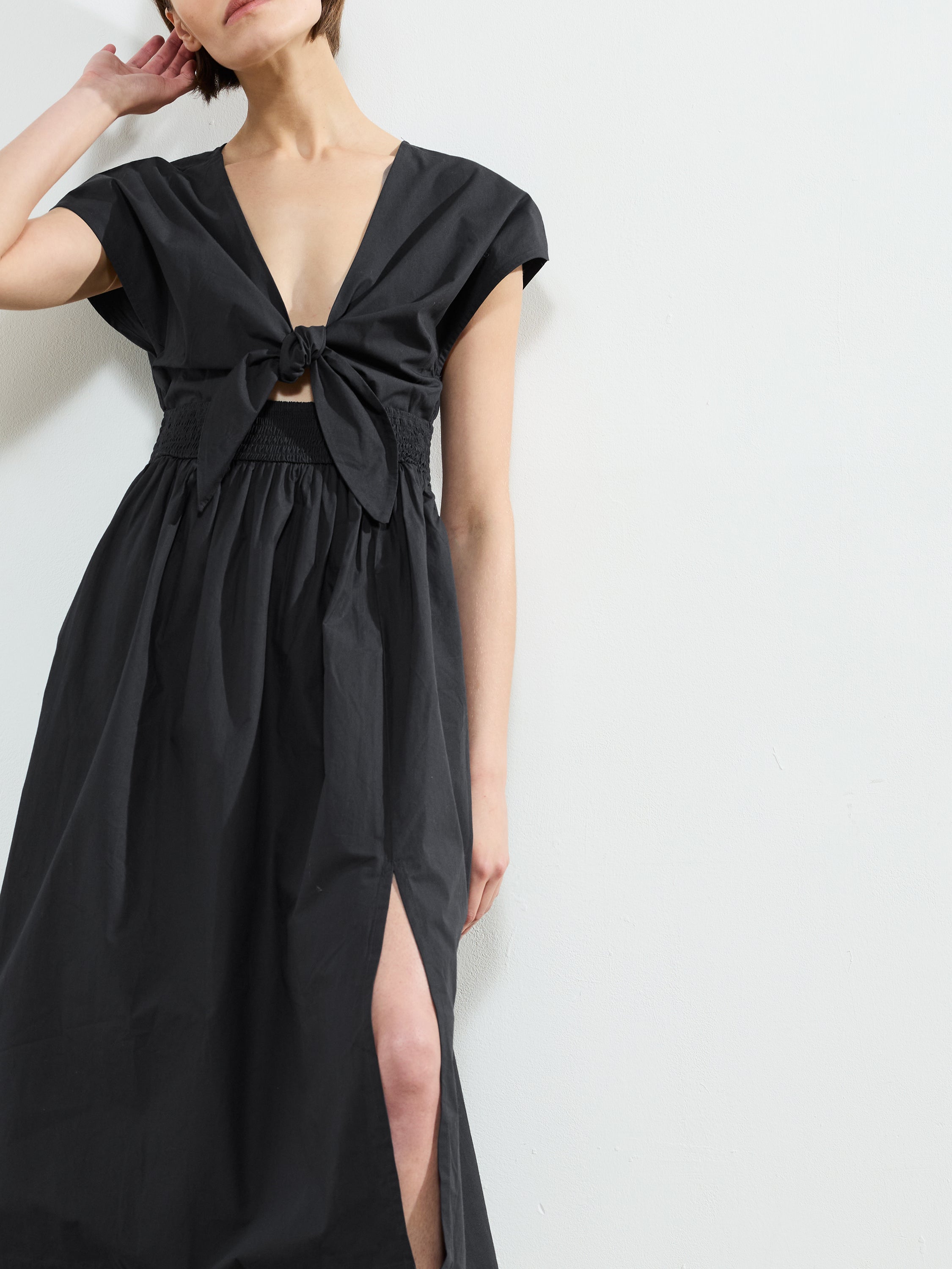 Barletta Poplin Tie Midi Dress